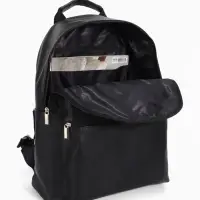 Рюкзак городской TEXTURA на молнии с карманом, размер 30&times;17&times;42 см, чёрный