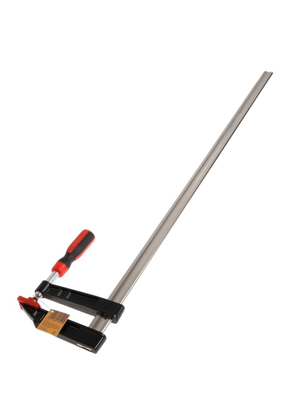 Струбцина F-образная усиленная ТУНДРА, тавровый профиль, 2К рукоятка, 1000 х 120 х 1090 мм   1065701 Струбцина F-образная усиленная ТУНДРА, тавровый профиль, 2К рукоятка, 1000 х 120 х 1090 мм   1065701