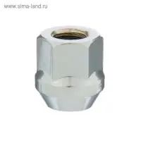 Гайка колесная 12×1.5 под ключ 19 мм, конус, открытая, хром, фасовка 20 шт