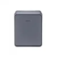 AtlasDesign Profi54 выключатель одноклавишный с подсветкой IP54 10 АХ, АНТРАЦИТ, Россия