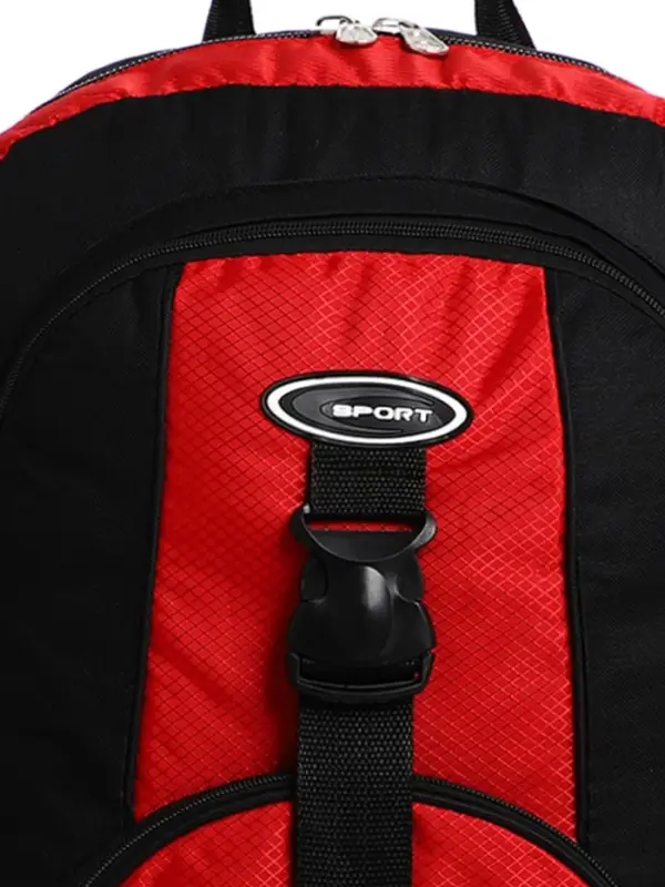 Рюкзак туристический 37 л, с увеличением, карманами, красный