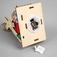 Подвеска световая &laquo;Дом Снегурочки&raquo;, 8&times;4&times;8.5 см, 1 LED, от батареек AG10&times;3, свечение тёплое белое