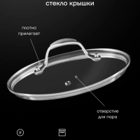 Кастрюля 5 литров Mela для индукции