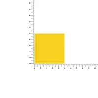 Лейбл из ПВХ Dzeta, L, желтый