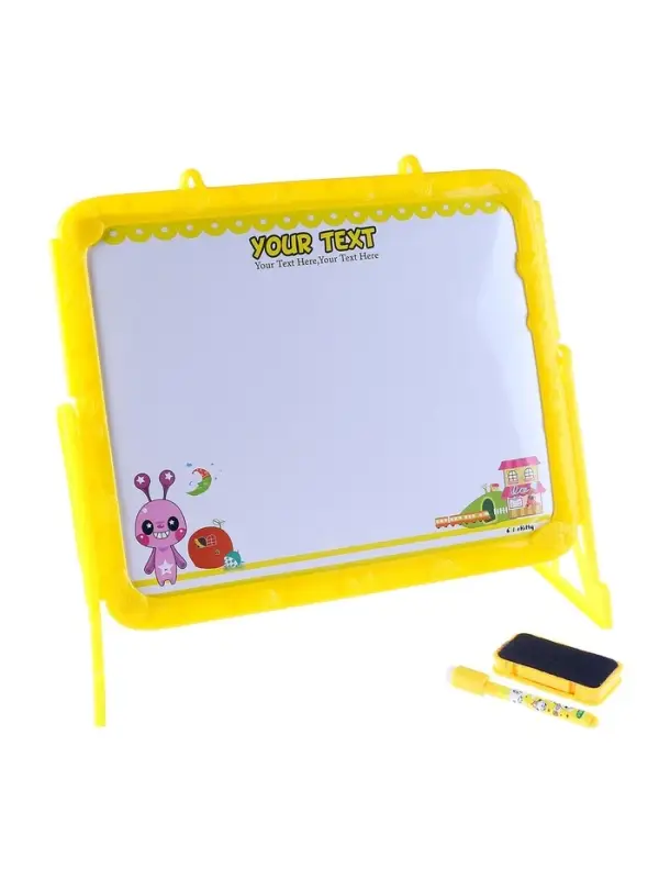 Доска магнитная двухсторонняя, под маркер и мел на подставках (мел, маркер, магниты), МИКС