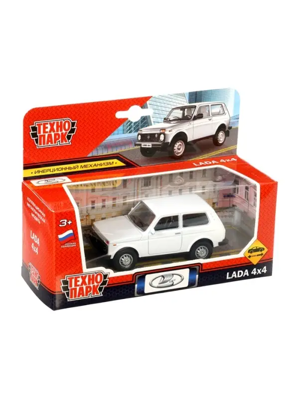 Машина металлическая "LADA 4x4", белая, 10 см, инерц. LADA4X4-11-WH