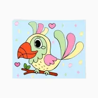 Объемная аппликация "Попугай". По методике Монтессори. 257121