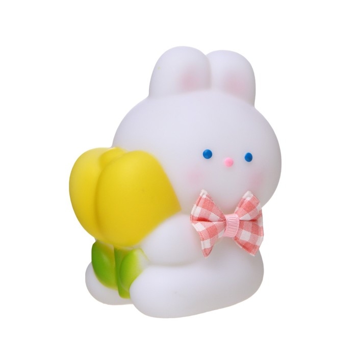 Ночник Ночник "Зайчик" LED от батареек бело-жёлтый 8х10 см RISALUX