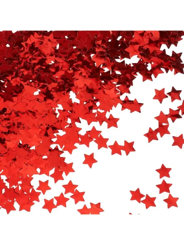 Конфетти «Звезда» красные, металлик, 1.5 см, 50 г