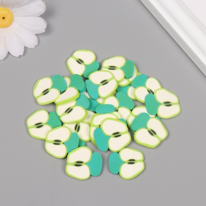 Декор для творчества PVC Декор для творчества PVC "Яблочки зелёные в разрезе" набор 20 гр 0,3х1,9х1,9 см