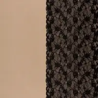 Кружевная эластичная ткань, 180 мм, 2.7&plusmn;0.5 м, чёрная