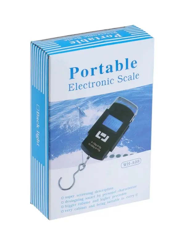 Весы-безмен LV-505, электронный, до 50 кг, точность до 10 г, подсветка, чёрный