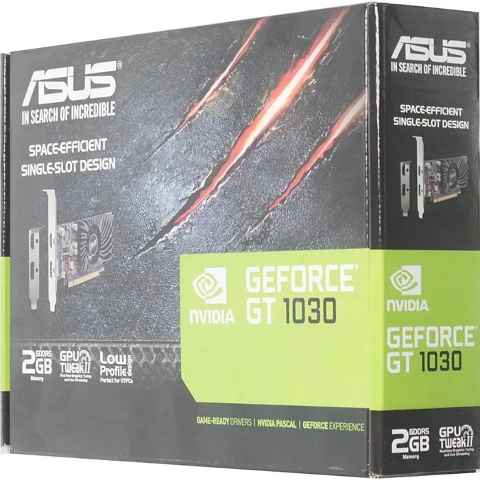 Видеокарта ASUS GEFORCE GT1030-2G-BRK, 2 Гб, 64bit, GDDR5, HDMI, DP Видеокарта ASUS GEFORCE GT1030-2G-BRK, 2 Гб, 64bit, GDDR5, HDMI, DP