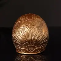 Фигурка гипс &laquo;Череп с орнаментом&raquo; 6&times;5&times;5 см, бронза
