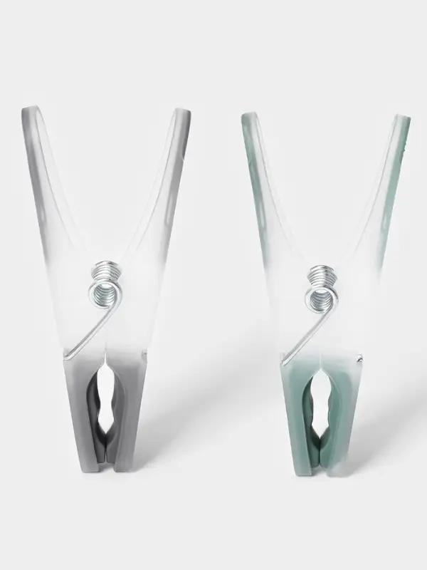 Набор прищепок бельевых Доляна, 20 шт., пластик, 8.4&times;1.6 см, серо-зелёный