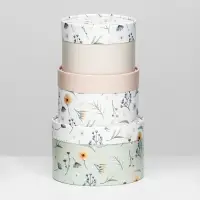 Набор шляпных коробок 3 в1 &laquo;Ассорти из цветов&raquo;, завальцованная, 16&times;10, 14&times;9, 13&times;8.5 см