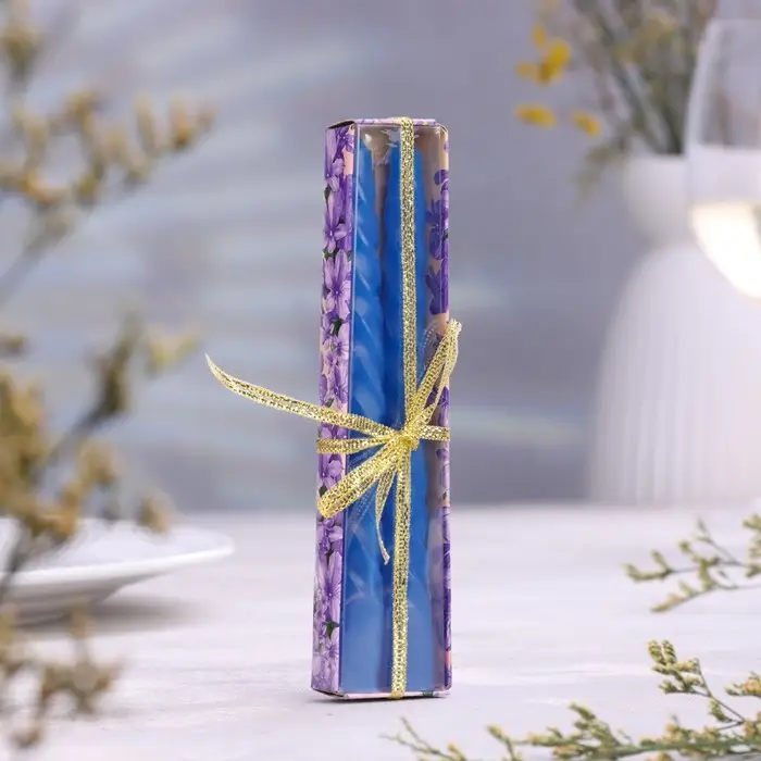 Свечи восковые витые (набор 2 шт), аромат океан Свечи восковые витые (набор 2 шт), аромат океан