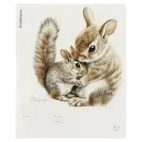 Тетрадь 12 листов в клетку ErichKrause Little Cuties, 60 г/м&sup2;, обложка мелованный картон, МИКС