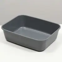 Туалет для кошек &laquo;Сима&raquo; FIX, 29&times;38&times;10.5 см, без сетки, пластик, серый