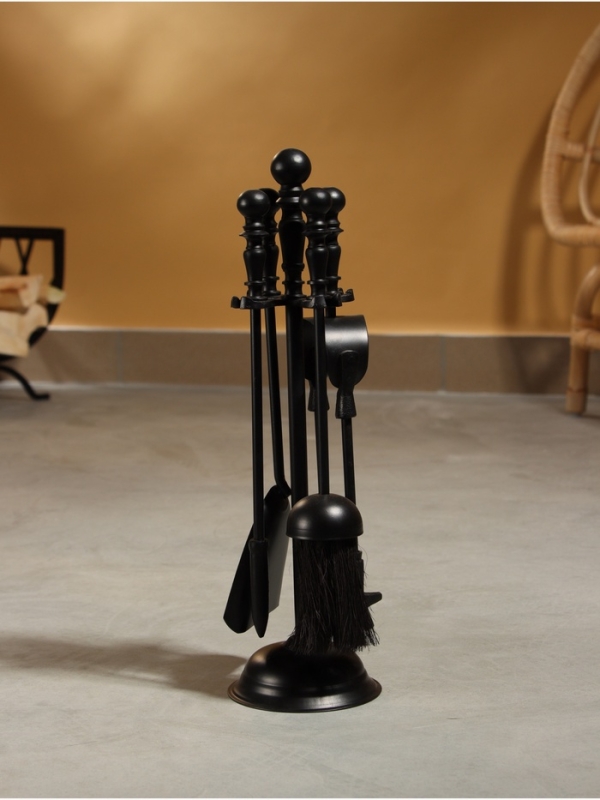 Каминный набор Каминный набор "Искры" сталь, 4 предмета, 11х11х40 см