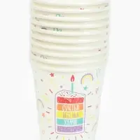 Стакан одноразовый бумажный «Счастья, веселья, удачи», 250 мл