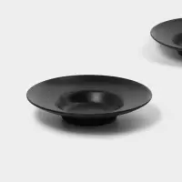 Набор тарелок фарфоровых для пасты Magistro Carbon, 21×21 см, 2 шт, цвет чёрный