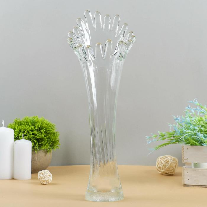 Ваза Ваза "Коралл" прозрачная (без декора) 38см