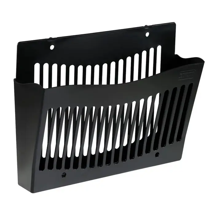 Лоток для бумаг Стамм, А4, настенный, пластиковый, 1 отделение, чёрный, 26&times;10&times;34 см