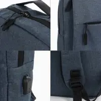 Рюкзак городской на молнии, с карманами, с USB, размер 29&times;11&times;39 см, синий