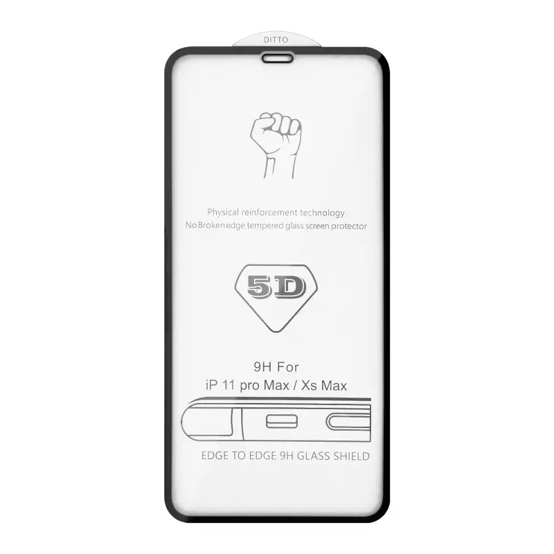 Защитное стекло iPh 11 Pro Max/XS Max 5D 0.33 mm без упаковки  (без возврата и обмена)