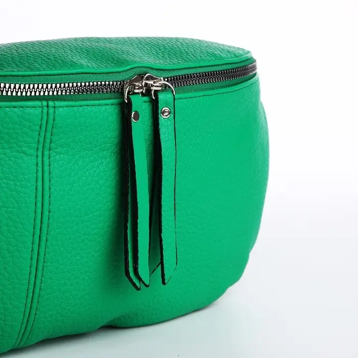 Сумка женская кросс-боди на молнии, 34&times;11&times;17 см, зелёная
