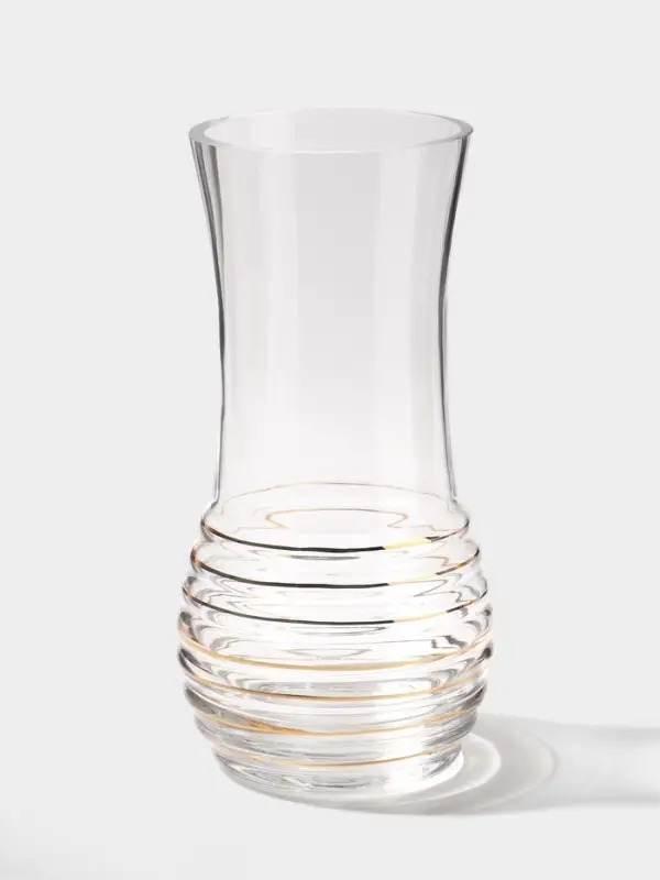 Ваза &laquo;Сигрид&raquo;, 25&times;10.5 см, стекло, прозрачно-золотая