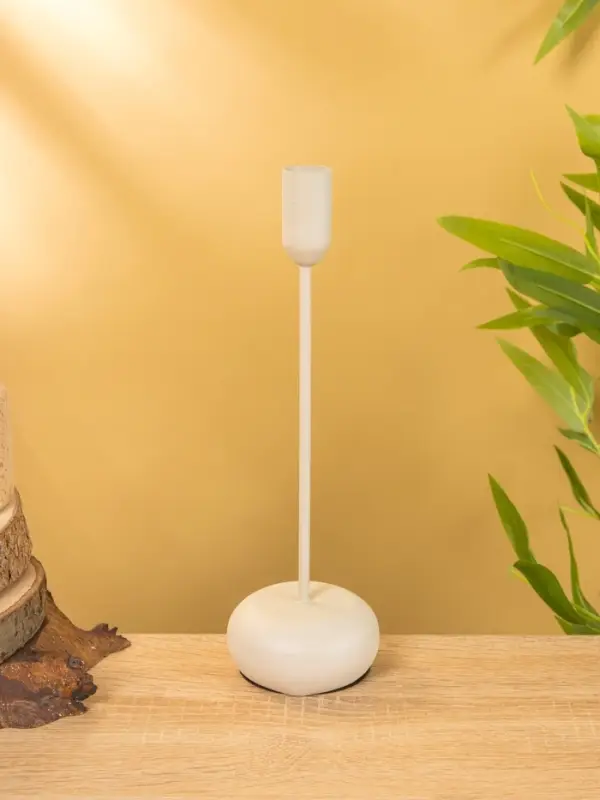 Подсвечник на 1 свечу текстурный  Подсвечник на 1 свечу текстурный "Фисташковый" 8х8х25,5 см