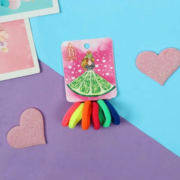 Резинка для волос Резинка для волос "Сочное лето" (набор 6 шт) лайм, 2,5 см