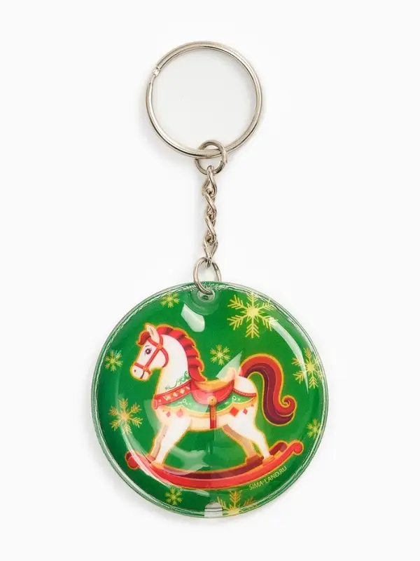 Брелок новогодний с фонариком «Сказки в новом году», 5 х 5 см