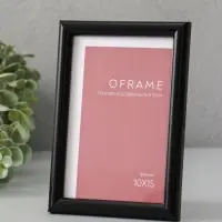 Фоторамка для фото 10х15 см "Oframe", пластик, чёрный, (пластиковый экран)