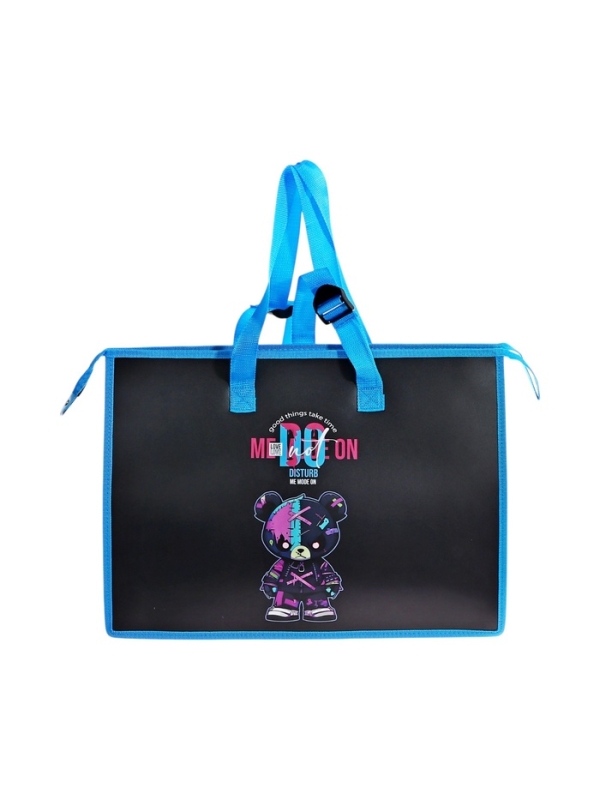 Папка А3 , 467х338х100 мм, deVENTE Папка А3 , 467х338х100 мм, deVENTE "No Disturb Mode", с ручками, пластиковая, молния сверху, внутренний карман