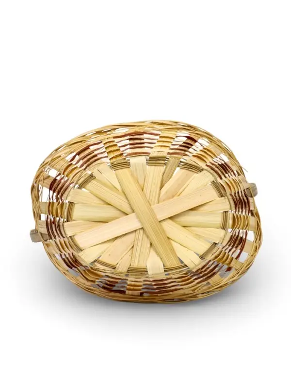 Корзина плетёная для хранения &laquo;Ладья&raquo;, 24&times;17&times;8 см, бамбук, с ручкой, бежевая