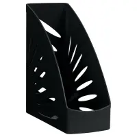 Лоток для бумаг Стамм &laquo;Тропик&raquo;, А4, вертикальный, 1 отделение, чёрный, ширина 110 мм