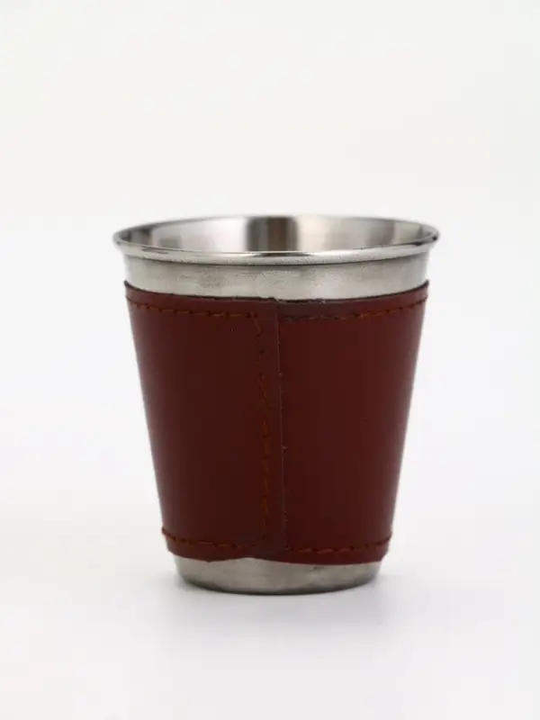 Стопки в чехле &laquo;Герб&raquo;, нержавеющая сталь, набор 6 шт. &times; 75 мл