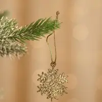 Ёлочные игрушки набор 6 шт. &laquo;Зимнее волшебство. Снежинка&raquo;, d=3.5 см, МИКС