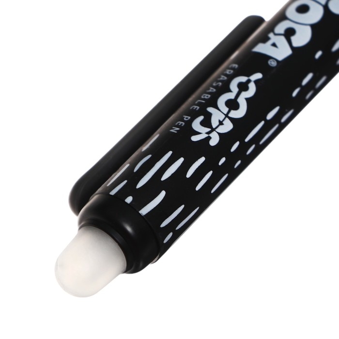 Ручка гелевая автоматическая стираемая, Carioca Ручка гелевая автоматическая стираемая, Carioca "OOPS Retractable " узел 0.7 мм, эргономичный держатель с двойным покрытием софт-тач, черная