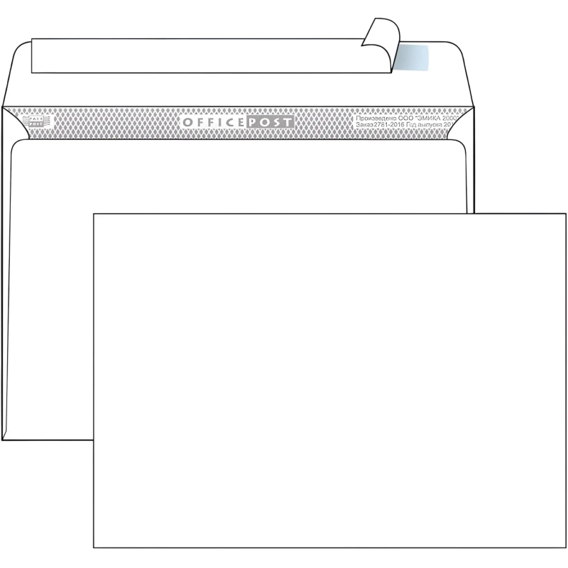 Конверт белый С6 декстрин OfficePost 114х162 100шт/уп/1012