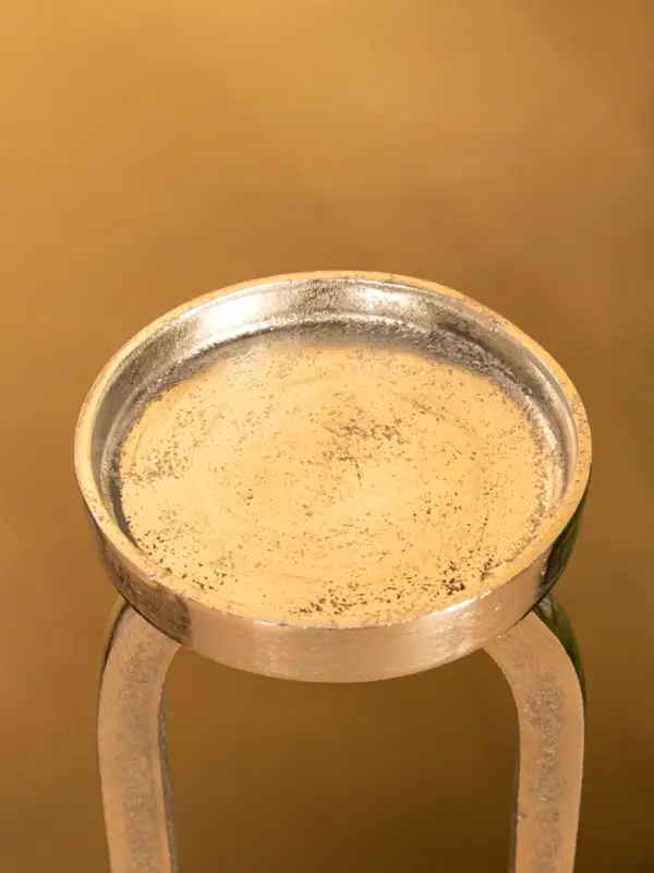 Подсвечник  Подсвечник "Эллипс" 9х8,5х24,5 см, d 7,5 см, алюминий, мрамор