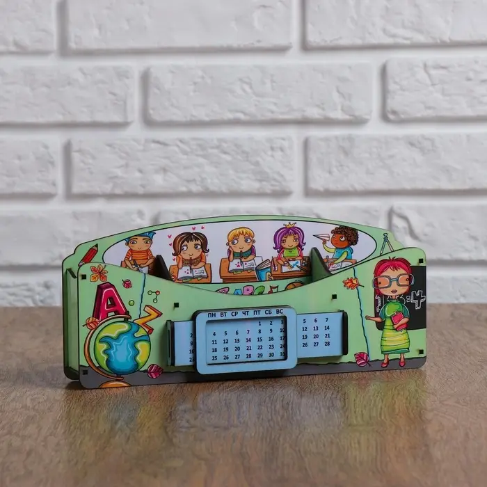 Органайзер для канцелярии &laquo;Выбор отличницы&raquo;, вечный календарь