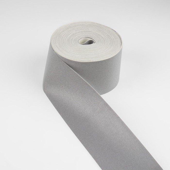 Лента огнеупорная, светоотражающая, 50 мм, 10 ± 1 м, цвет серый Лента огнеупорная, светоотражающая, 50 мм, 10 ± 1 м, цвет серый