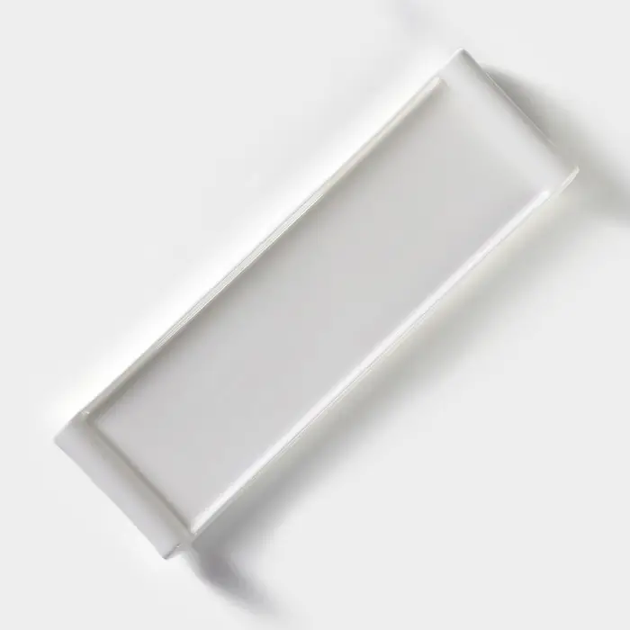 Блюдо для подачи BellaTenero, 29.5&times;9&times;2.3 см, с бамбуковой вставкой, фарфор, белое