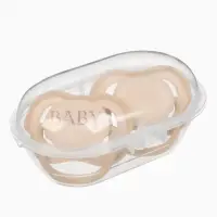 Соска-пустышка 2 шт. в контейнере, силикон, от 6 мес, бежевый, Mum&Baby