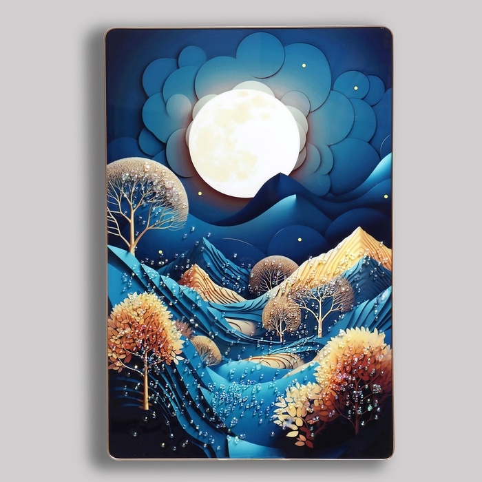 Картина акрил  Картина акрил "Луна в горах" 60х39,5 см