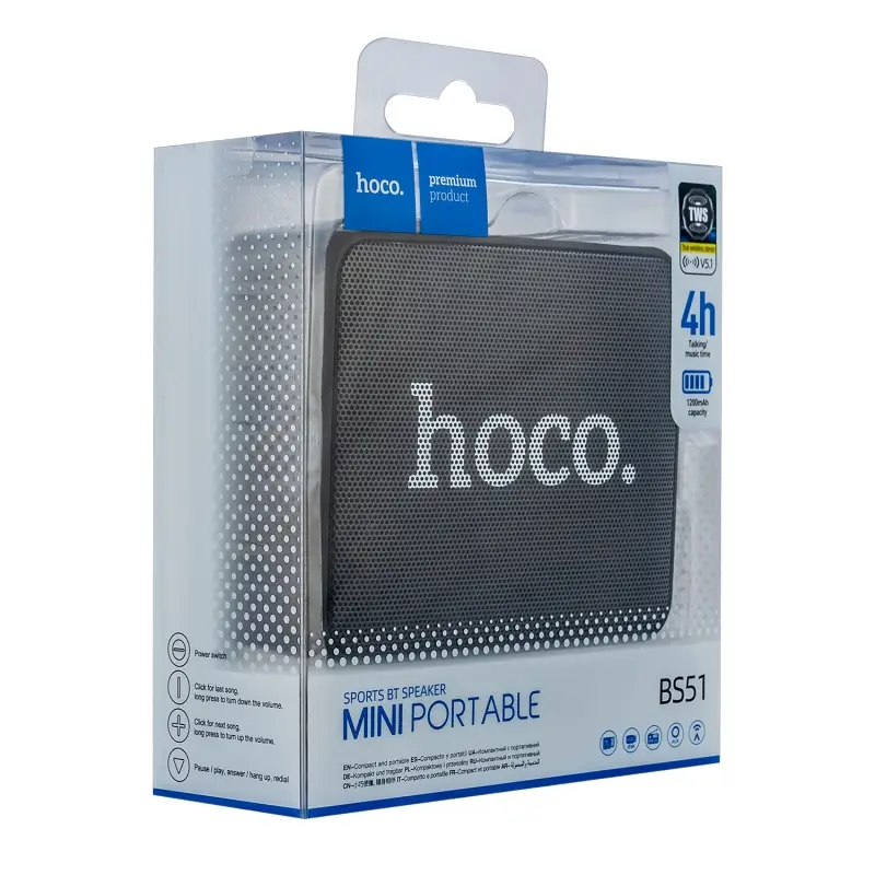 Портативная акустика Bluetooth BS51 HOCO черная